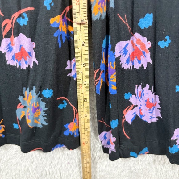 Anthropologie Moulinette Soeurs Willa Floral Jumpsuit Size‎ S Black Wide Leg Bow - Picture 4 of 10